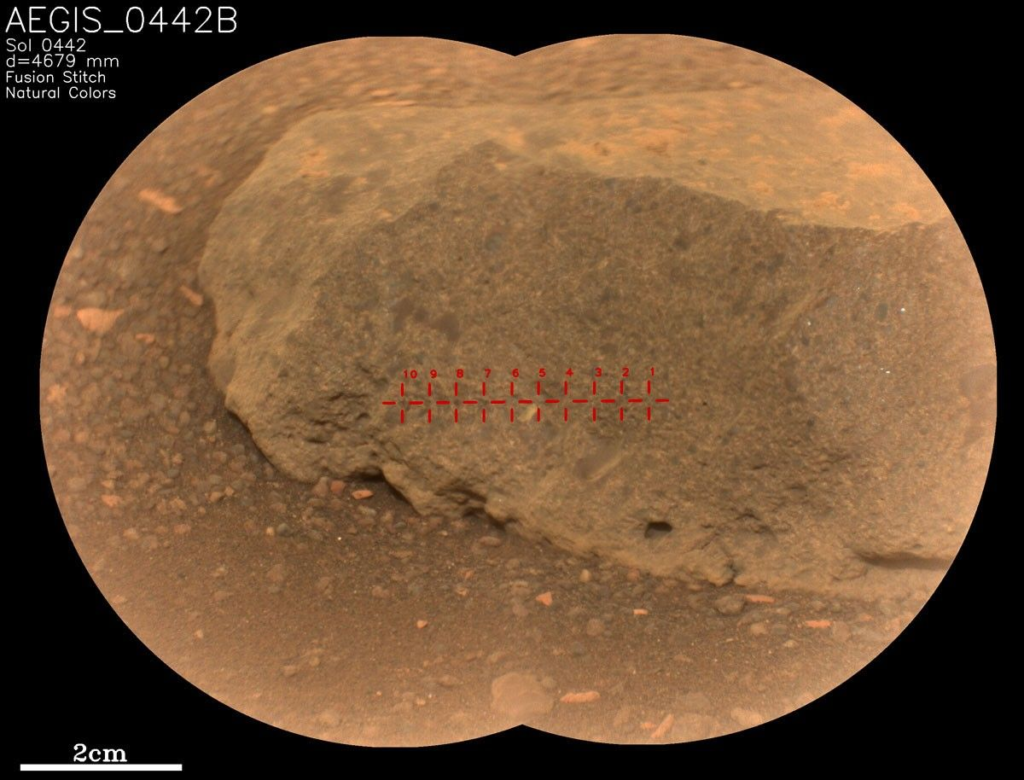 The Martian rock - AEGIS_0442B