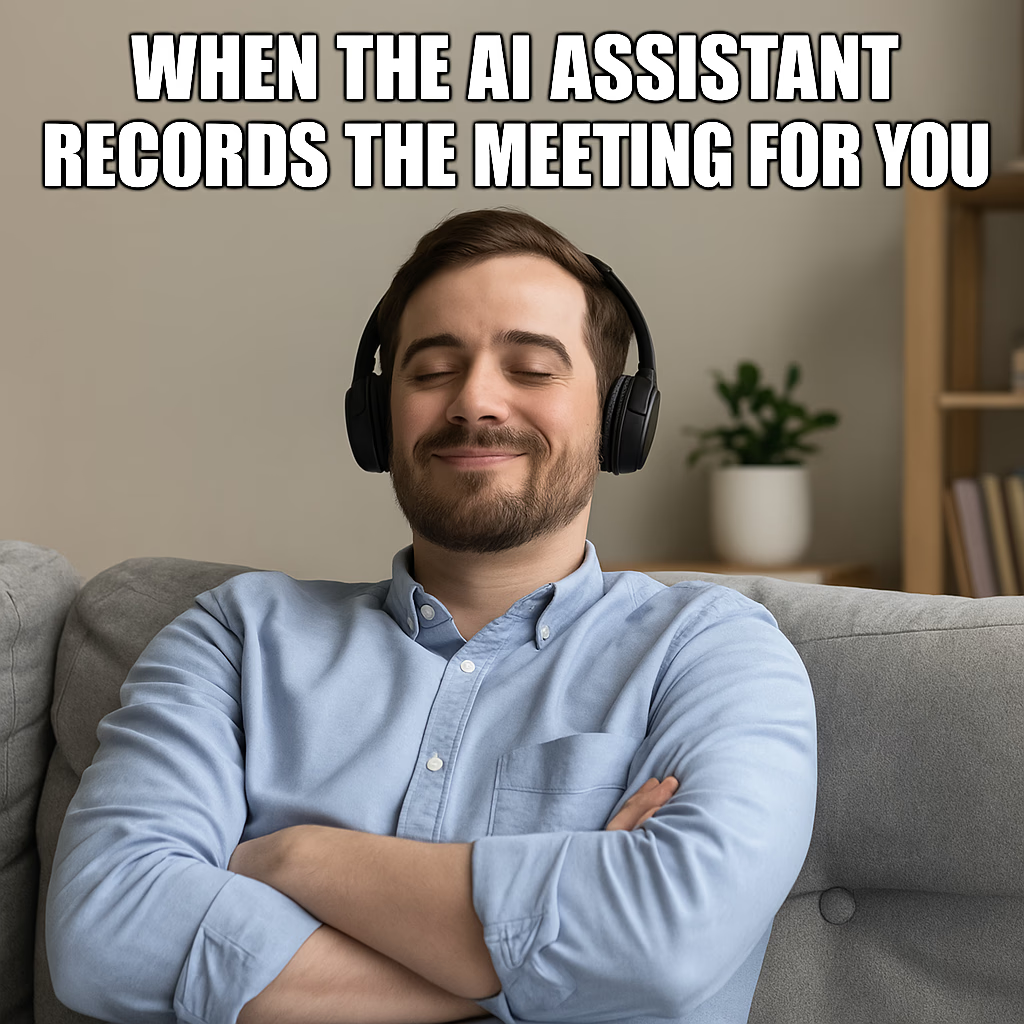 AI records the meeting