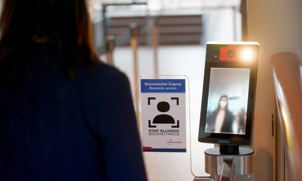 AI facial image recognition system in Singapore airport