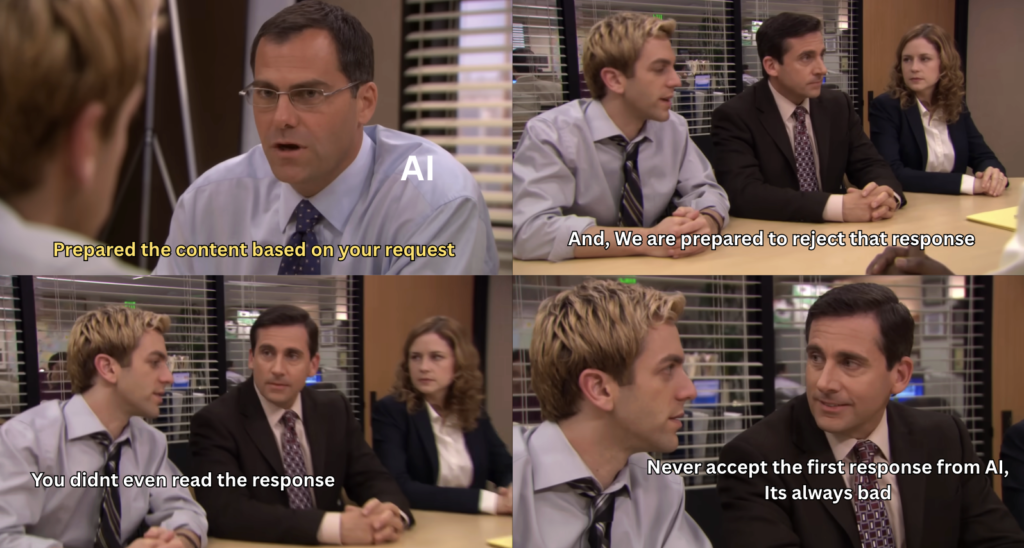 First response of AI is always bad